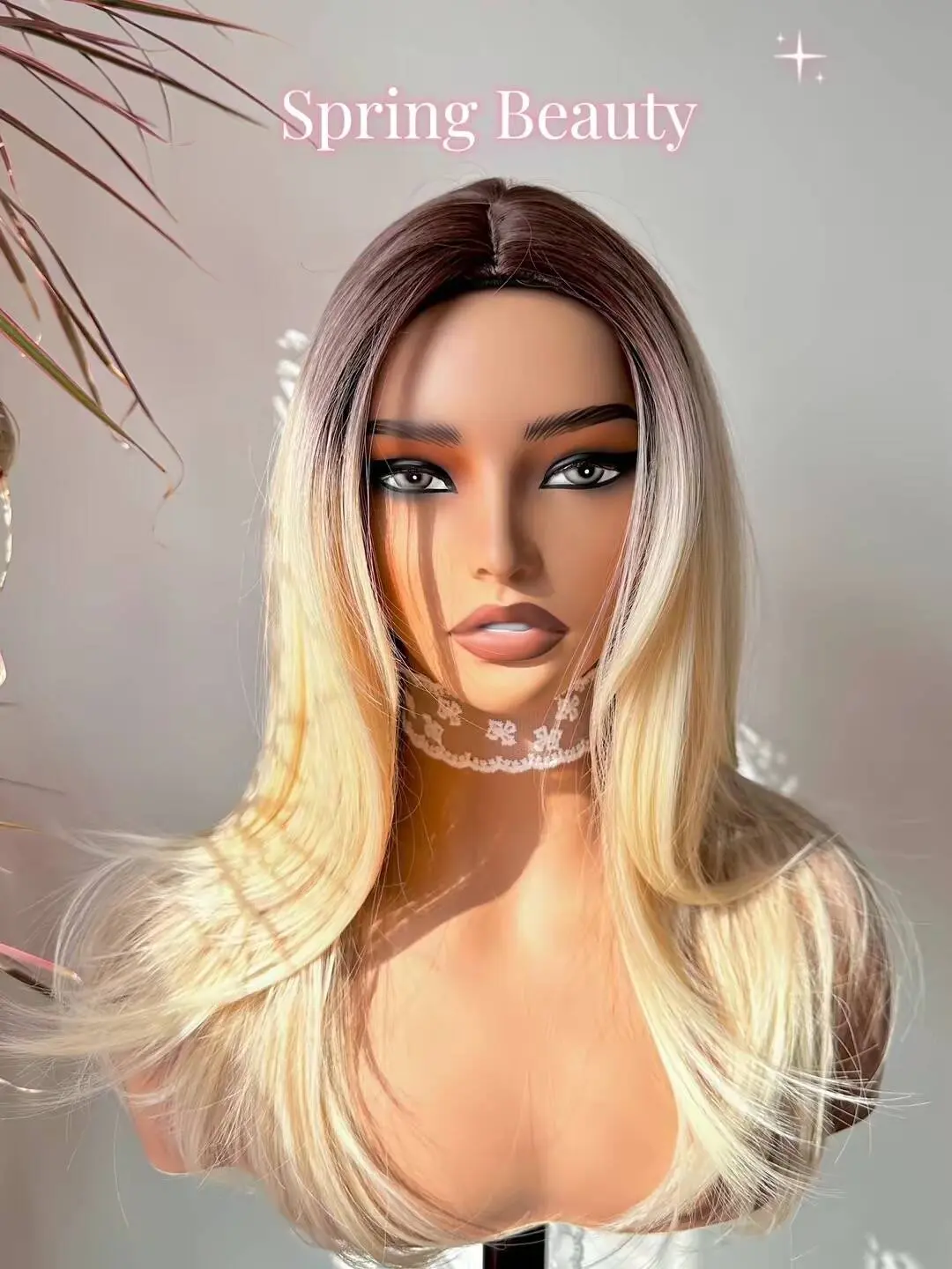 Women's 22-Inch Dark Brown to Blonde Ombre Shade Long Straight Synthetic Hair Wig - No Bangs, Natural Look, Glueless, Full Machine-Made, Heat-Resistant Fiber, Easy Maintenance, Ideal for Daily Wear, Music Festivals, Long Hair, Full Length