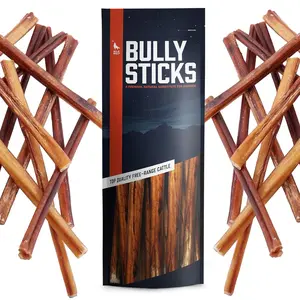 12-inch Bully Sticks (5 lbs.) Healthy, All-Natural, Long-Lasting Dog Chew Bones - Low Odor - Mixed Thickness