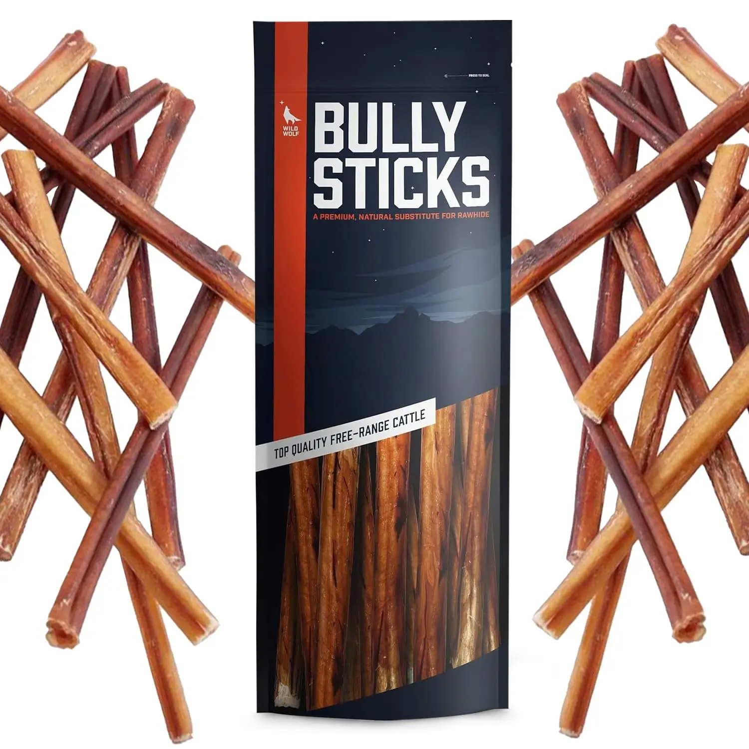 12-inch Bully Sticks (8oz.) Healthy, All-Natural, Long-Lasting Dog Chew Bones -...
