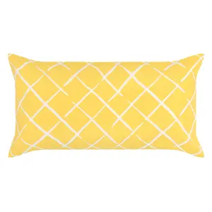 The Yellow Diamonds Throw Pillow