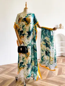 Women's Random Print Shawl Set, Lightweight Silky Scarf for Fashion, Perfect Accessory for Spring & Fall Season Style