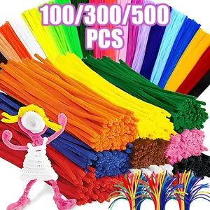 100/300/500pcs 30cm Color Felt Pipe Handmade Soft Felt Stick Creative DIY Making Material Multicolor Handmade Sewing Art Accessories Craft Supplies