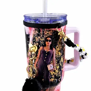 Custom 40oz Pink Glitter Tumbler With Photo | Personalized Gift Cup Mug Stainless Water Bottles