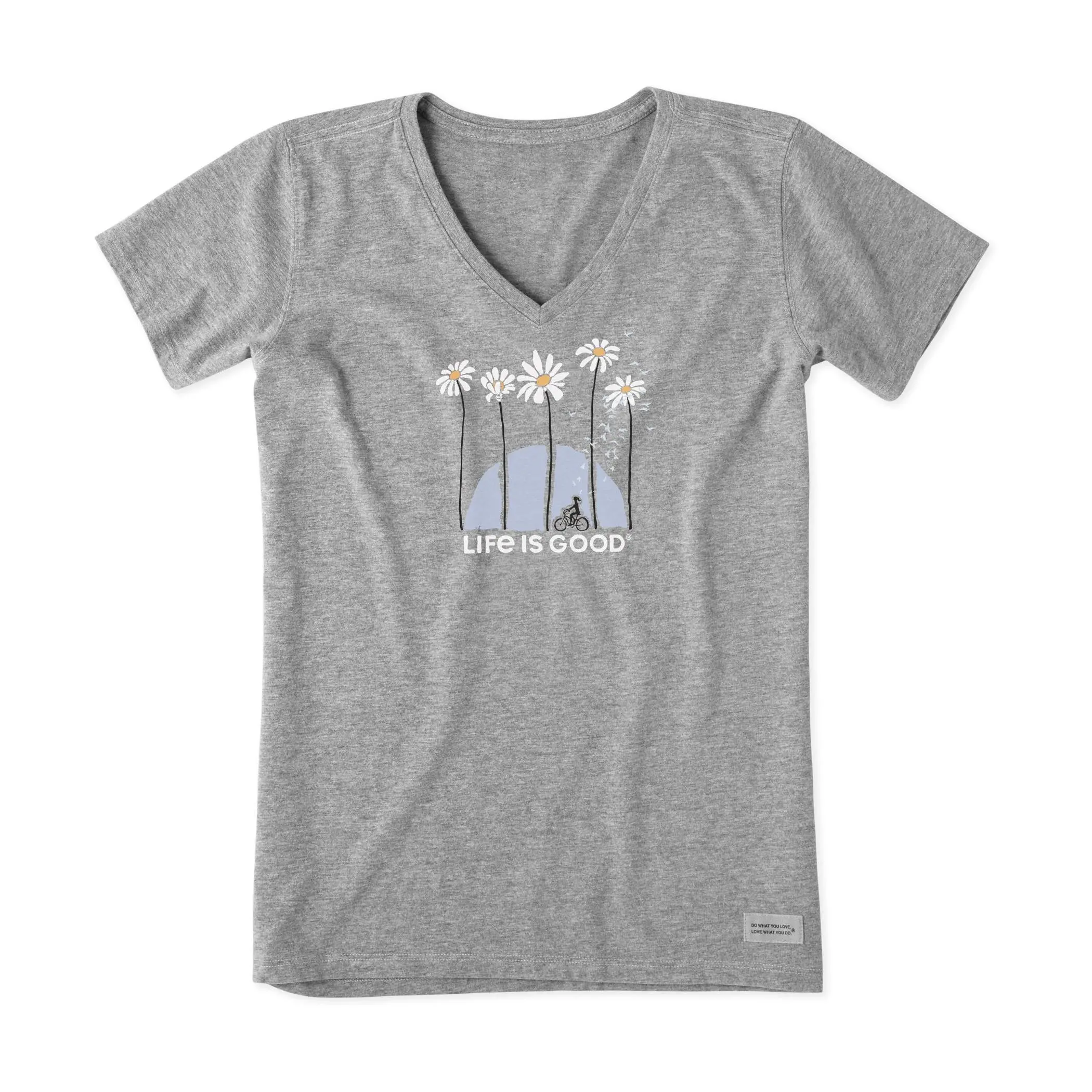 Life is Good Womens Towering Daisies Bike Crusher Knit Tee
