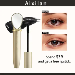 Aixilan Mascara Buildable Volume Water & Sweat Resistant 24HR Makeup Daily Cosmetic tubing mascara  mascara bride mascara Waterproof Voluminous Lash Mascara Waterproof Silk Fiber Mascara Se Lengthening Vegan Mascara Waterproof Argan Oil Mascara