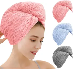 Microfiber Hair Towel for Women – Quick Dry Hair Wrap Towels for Curly Hair, Anti-Frizz, Head Accessories, 3-Pack, Gift for Teens & Women