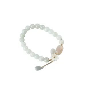 Shell flower jade water drop bracelet, for  her