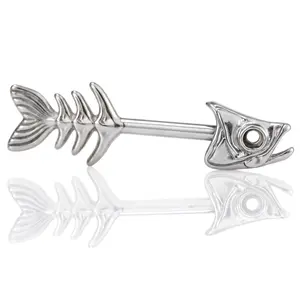 Fishbone Detachable DIY Keychain, Retro Alloy Skeleton Keyring, Creative Removable Key Holder for Men & Women chain