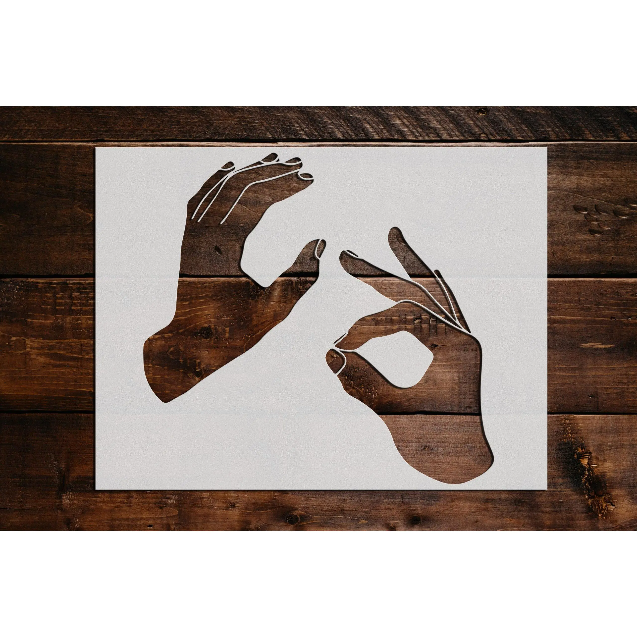 Hands Stencil - Art and Wall Stencil