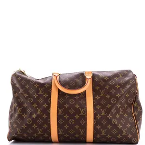 Pre-owned Louis Vuitton Canvas Coated Travel Bags Keepall Bag Monogram Canvas 50 by Rebag