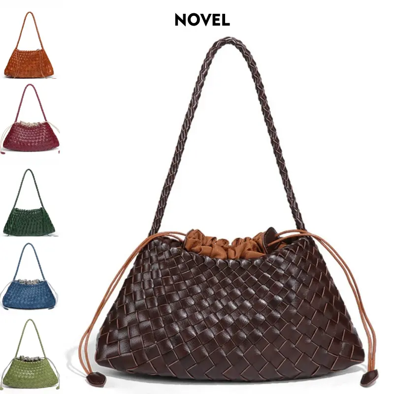 NOVEL New Handwoven Underarm Bag for Women: Vintage-Style Fashionable Shoulder Bag, Elegant and Versatile, Handheld Grocery Basket, Unique Half-Moon Design Shoulder Bag