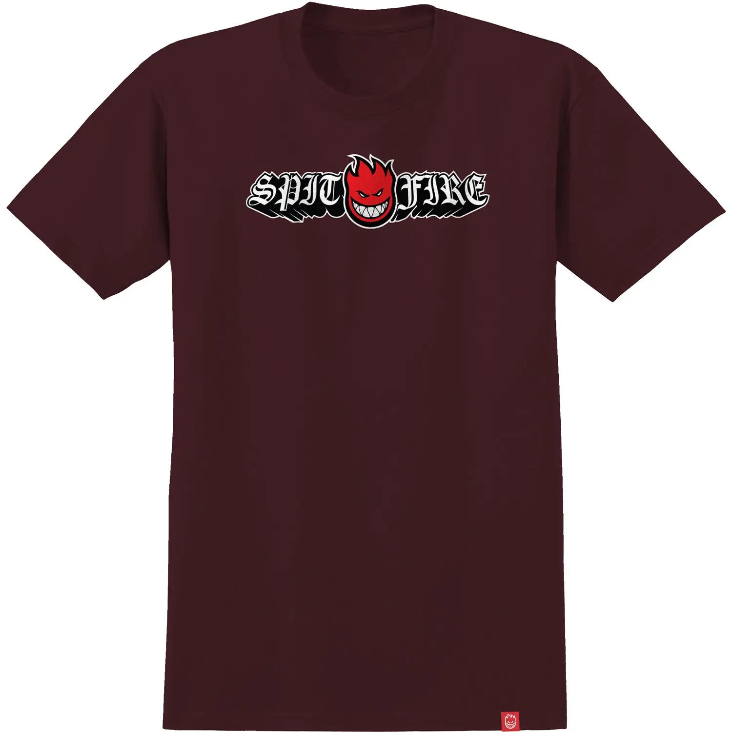 Spitfire Wheels Shirt Old E Drop Bighead Burgundy/Red