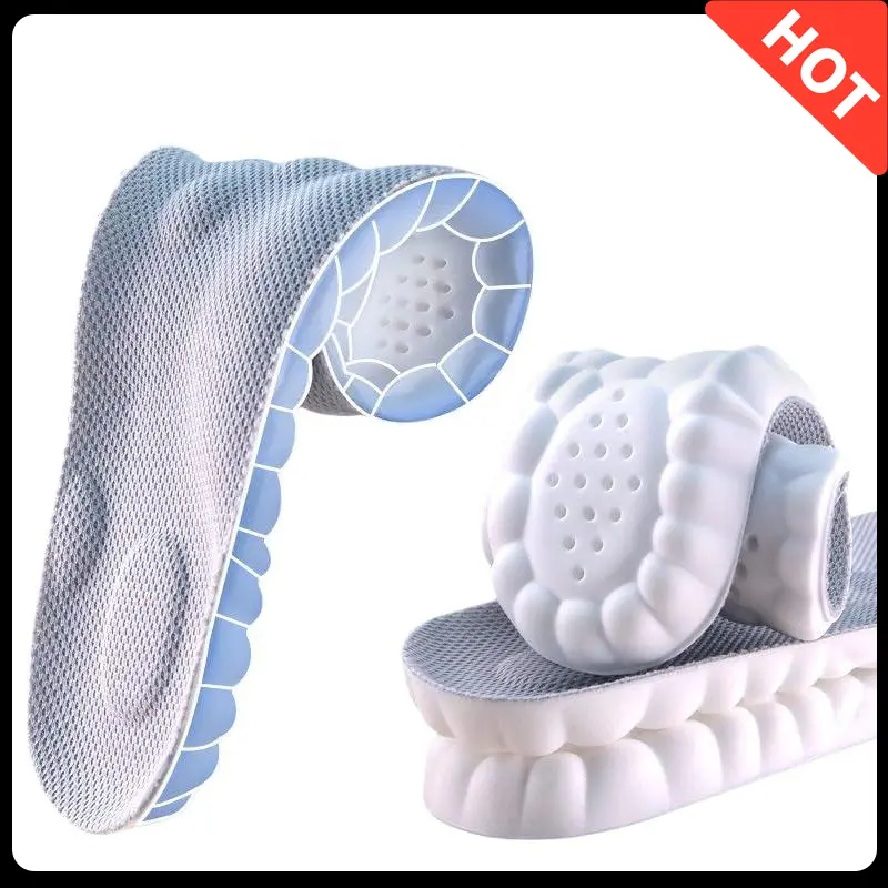 All Day Warm Silicone insoles for warmth, shock absorption, and comfort-4D Cloud Soft Insoles for Men & Women, Comfort Breathable Memory Foam Cushioning Insoles, Trim to Fit Steppers Insoles Fit Most Shoes