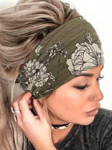 Boho Style Floral Print Hair Band, High Stretch Hair Band for Women & Girls, Fashion Hair Accessories for Daily Wear, Everyday Essential