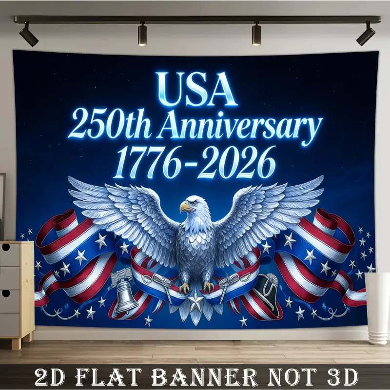 Independence Day 250th Anniversary United States Backdrop Tapestry, Patriotic Banner for Independence Day, Memorial Day, Home Decor, Photo Background, and Wall Decoration