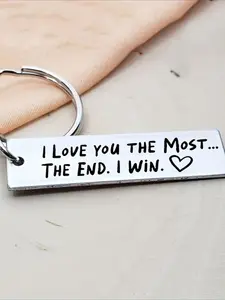 I love you the most. The end, I won! |Fun keychains suitable for husbands, wives, boyfriends, and girlfriends | Long distance dating, anniversary gifts, Stylish Keychain |