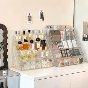 Transparent Acrylic Eyeshadow Palette Organizer, Multi-Layer Cosmetic Storage Rack, Easy Access Drawer Divider, Ideal for Makeup Organization