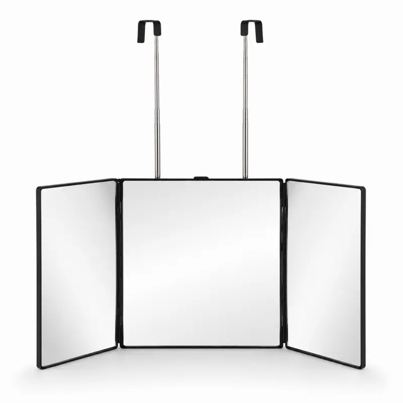 Foldable Mirror with Adjustable Arms for Versatile Use in Home and Office Settings