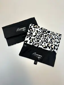 RooSportPlus Snow Leopard   Waterproof Cellphone Carrier with Concealed Zipper Pocket & Easy Access Small Items Pocket for Runners and Travelers