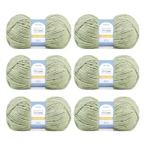 CBC Cozy Bear Gauge 5 Bulky Yarn - (7 oz / 200 g, 240 yards Each Skein),  Chenille Yarn for Crocheting, Knitting, and Amigurumi