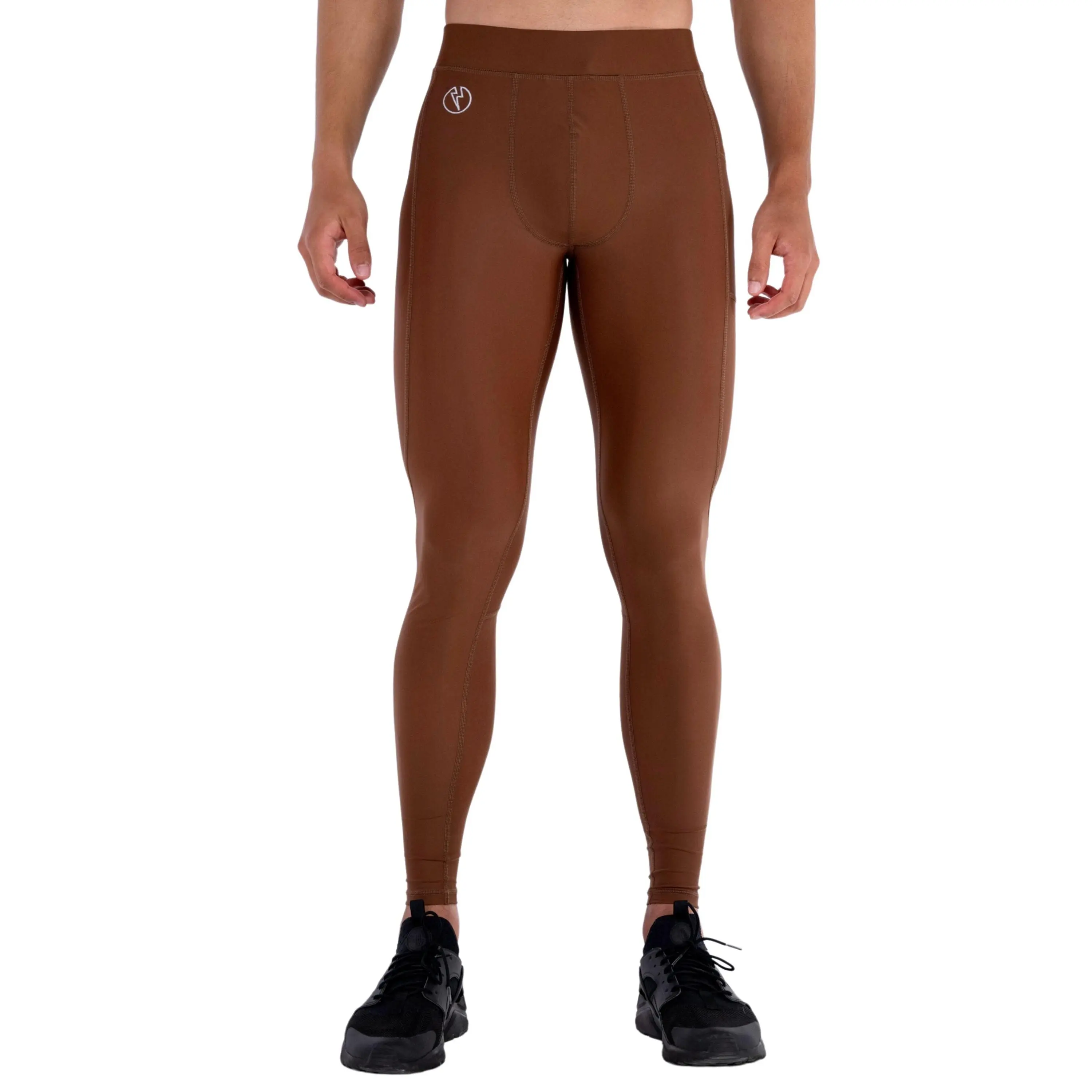Kapow Meggings Mustang Brown Men’s Leggings Activewear with Removable Crotch Pad | Gym, Running, Cycling, Yoga & Festival Fitness Trousers Fitness Outfit