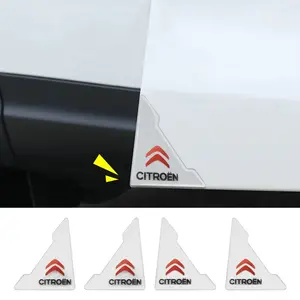 Car Door Corner Anti-Collision Protector, Transparent Silicone Cover, Scratch-Resistant, Fits Citroen C1 C2 C3 C4 C5 C6 C8 C4l Ds3 Ds4 Ds5 Aircross C5x Cactus Picasso E-C3 E-C4 C-Cross