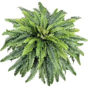Artificial Ferns for Outdoors and Indoors, 45" Fake Ferns Artificial Plants Large, 57 Fronds Boston Fern UV Resistant Faux Greenery Suitable for Porch Garden Planters Home Decor