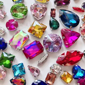 One Pack of 50 Water Drill Hand Sewn Drills DIY Craft Supplies, Decorative Rhinestones for Clothing Shoes Bags Packaging