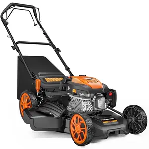 【Father's Day Gift】Efurden 21" Self-Propelled Gas Lawn Mower – 170CC 4-Stroke Engine, 7 Cutting Heights, 3-in-1 Mulch/Bag/Discharge, 1.9-Bushel Large Grass Collector, EPA Compliant