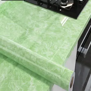 Adhesive Waterproof Wallpaper Suitable Oil Proof Removable Peel  Covering with Glossy Suitable for Cabinets Countertops Stovetop Installation