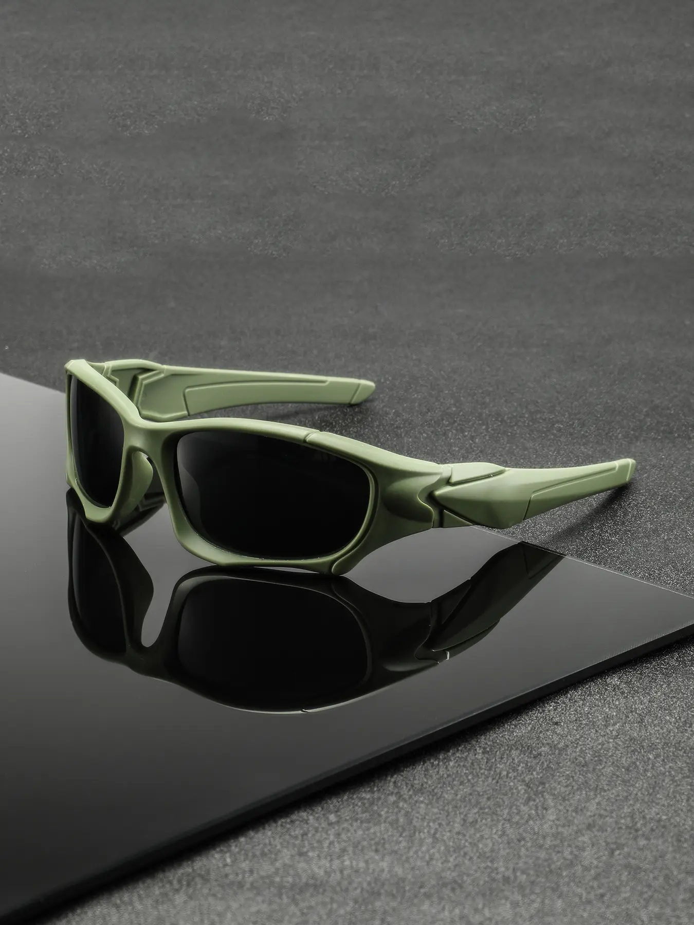 Men's Plastic Square Cyberpunk Glasses, High-End Trendy Casual