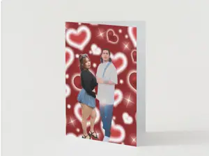 Red 90s Heart Backdrop