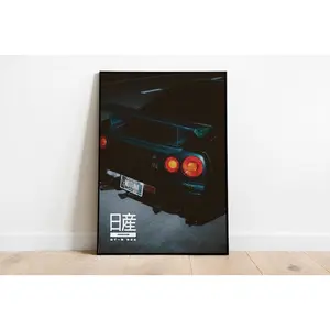 Nissan Skyline GT-R R34 Car Poster | Japanese Street Racing | Poster Print | Cool Wall Art (No Framed)