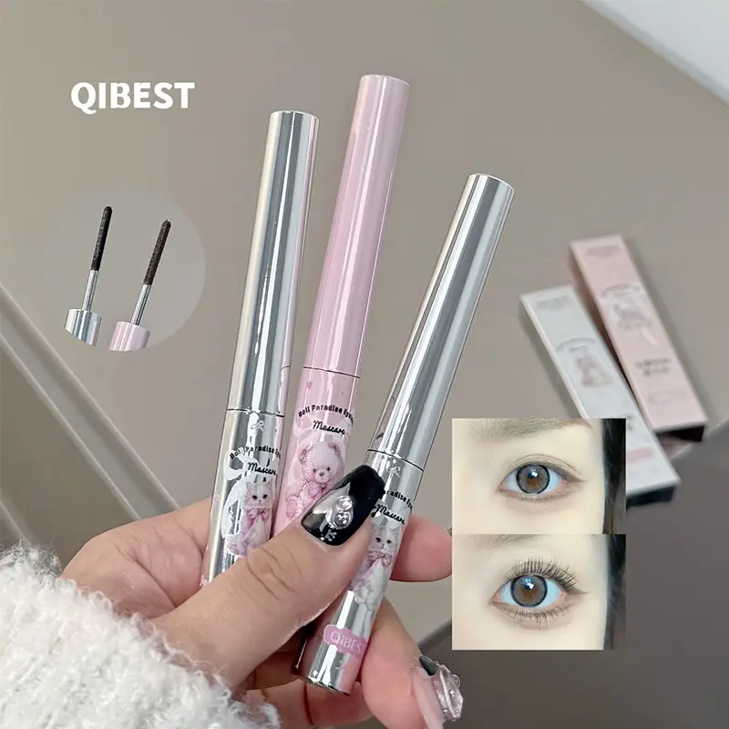Doll Playland Curling Lengthening Mascara Fiber Smudge Proof Waterproof Sweatproof Cat Bear Pattern, & Colors, Easy Brush Application, Eyelash Enhancer