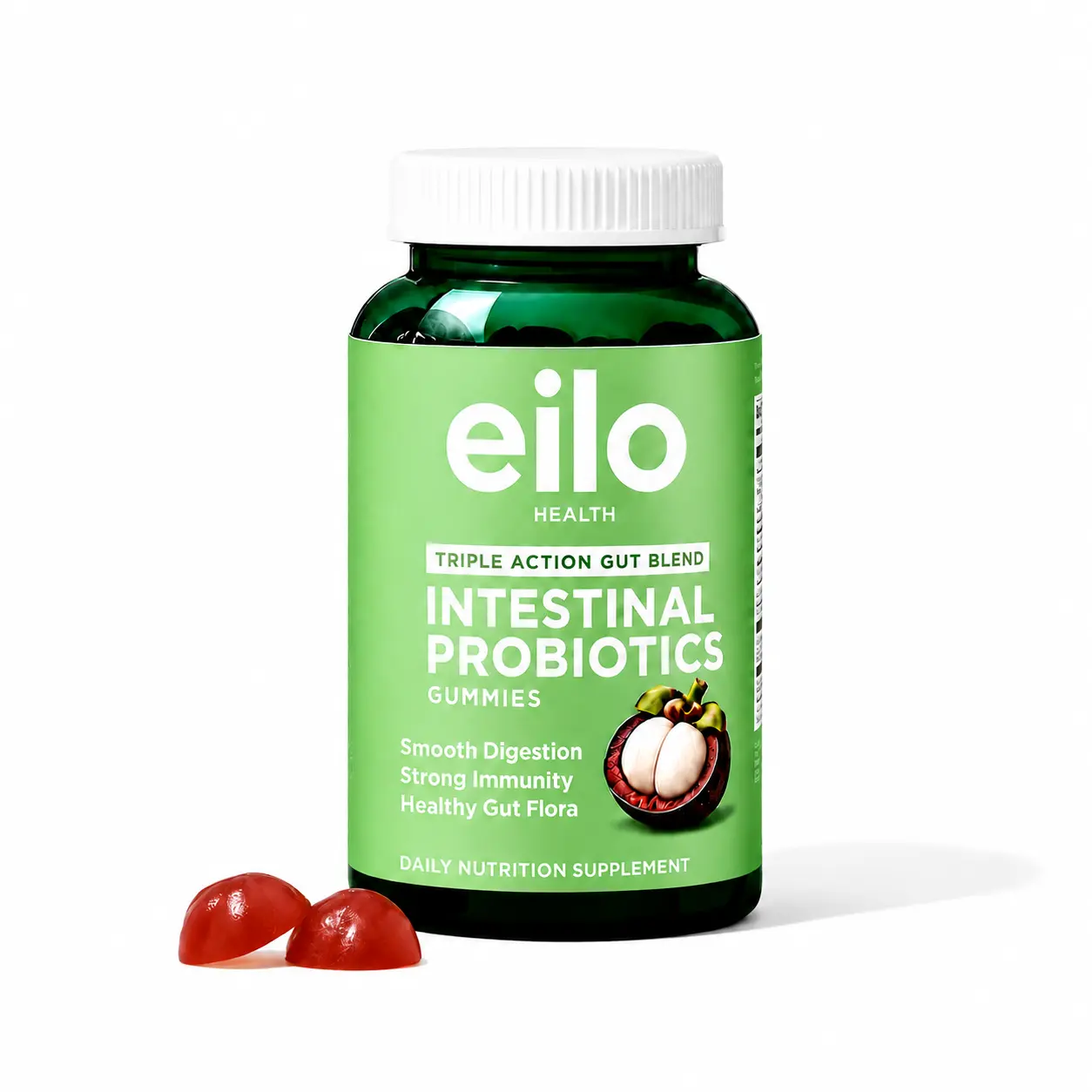 eilo Pre, Post, Probiotics Gummy -World's First 3-in-1 Gluten-Free, Vegan, Non-GMO, and Gelatin-Free