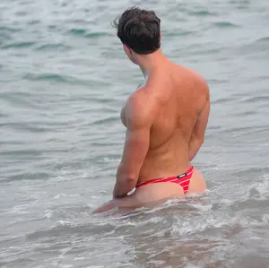 Striped G-String Swim Thong