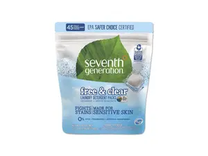 Seventh Generation Natural Laundry Detergent Packs Unscented 45 Packets/Pack Household Sheet