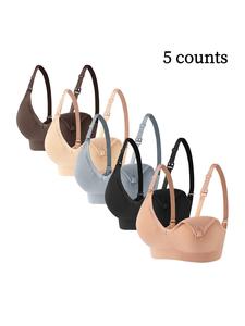 maternity solid color nursing bra, comfortable breathable removable chest pad nursing bra, maternity underwear for pregnancy & postpartum, soft breathable underwear