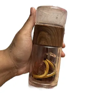 A&T Naturals Portable Glass Tea Steeper -Tea Mug, Tumblers