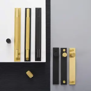 Stripe Knobs and Pulls with Backplate