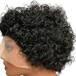 Curry pixie Wig - Black Curly Hair Style as shown in the Image