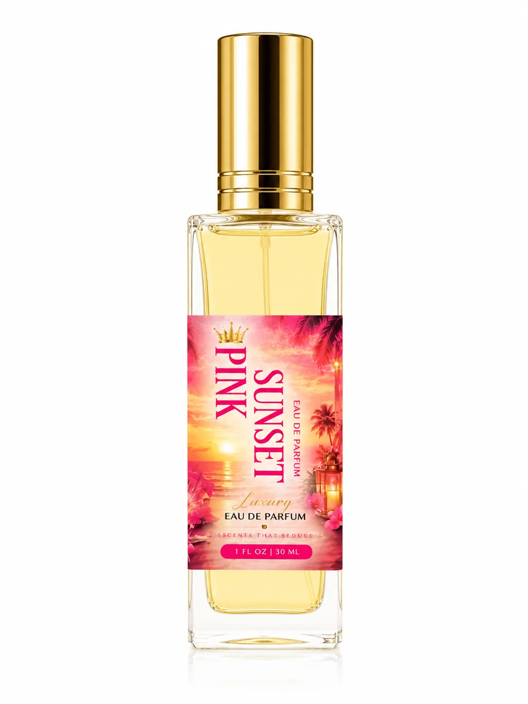 Jae's Beauty Creations Pink Sunset EDP Perfume Spray - 30 ml Bottle, Alcohol Base Orange Sherbet Scent, Unique Aroma Female Wear Liquid Fragrance for Women