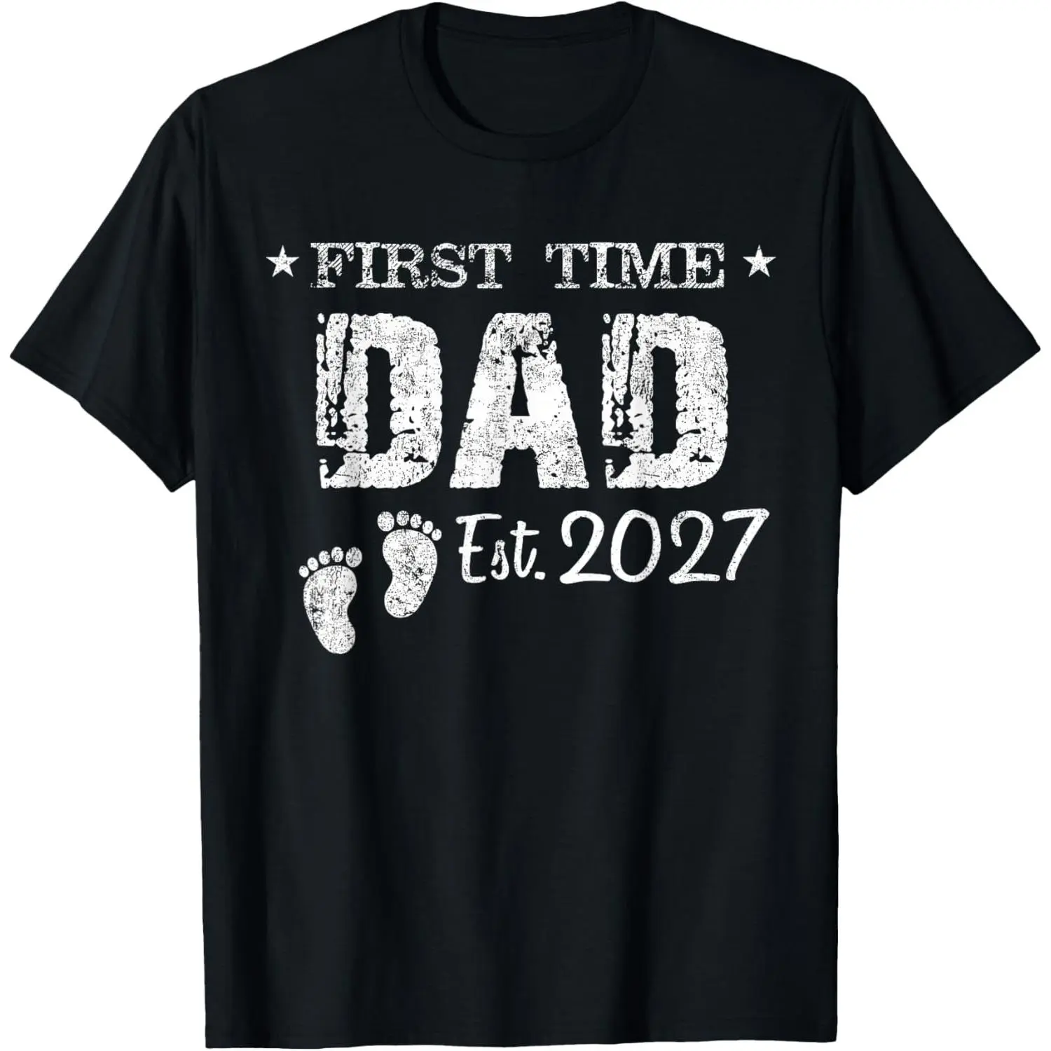 100% Cotton Father's Day - First Time Dad Est 2027 T-Shirt