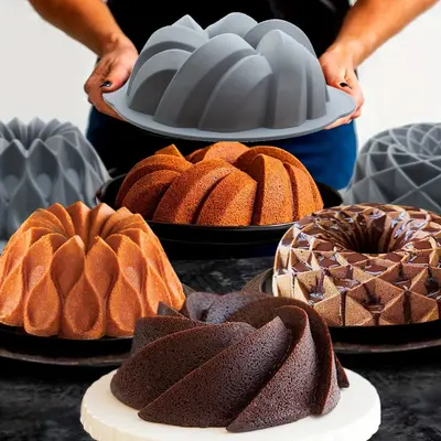 Makeup Bundt Pan Designs 10 Inch Silicone Cake Pan For Bundt, 12