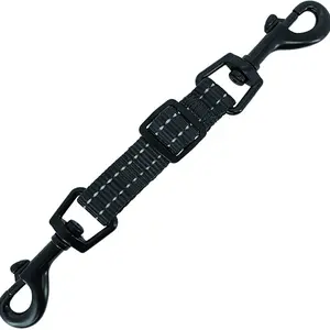 New Convenient Dog Collar Safety Clip, Dual Buckle Design, No Pull Strap Connector, Ideal for Walking Running Hiking Training