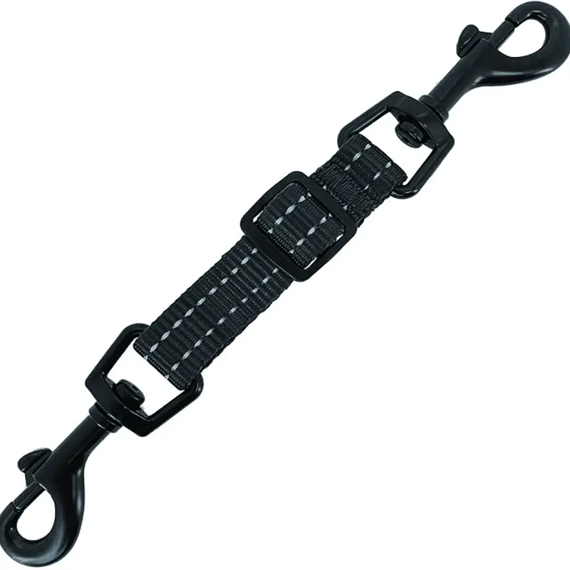 New Convenient Dog Collar Safety Clip, Dual Buckle Design, No Pull Strap Connector, Leash, Adjustable Collars, Ideal for Walking Running Hiking, Training Collars