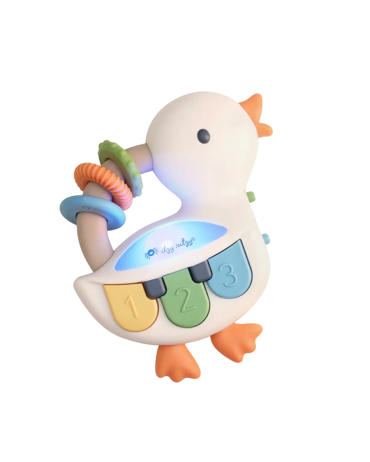 Itzy Ritzy™ Bitzy Tunes Musical Piano Toy for 6-9 Months Infants - Portable Nursery Toy with Hands-Busy Beads Handle, Color-Changing Lights, Easy Piano Mode, Teaches Counting, Baby Gift