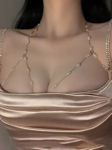 Elegant Women's Body Chain, Shoulder and Chest Jewelry Accessory, Perfect for Parties, Nightclubs, and Special Occasions