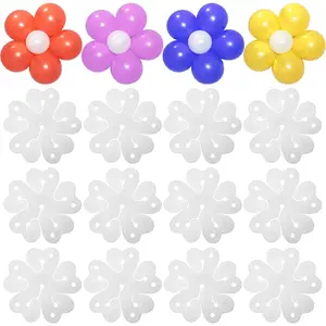 Flower Shape Balloon Clips, Decoration Accessories, Plum Clip for Baby Shower, Wedding, Birthday Party, Plastic Clip, Globos Balloon
