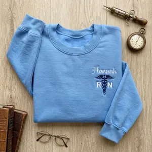 RN Nurse Sweatshirt - Custom Embroidered Sweatshirt - Nursing Student - Nurse Gift - Nursing Sweatshirt - Nurse Graduation Gift - NICU Nurse